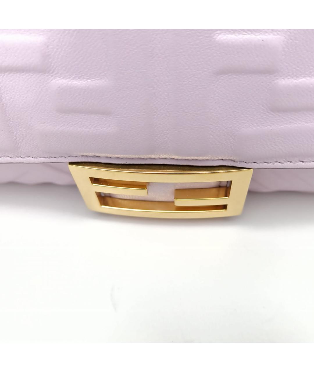FENDI Фиолетовая кожаная сумка через плечо, фото 7