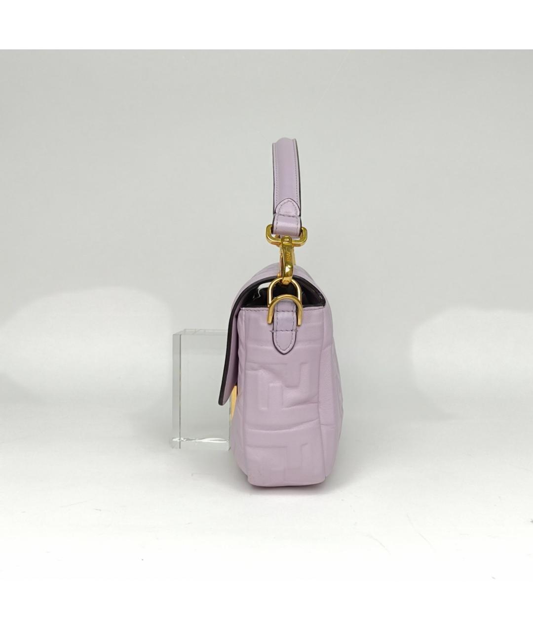 FENDI Фиолетовая кожаная сумка через плечо, фото 3