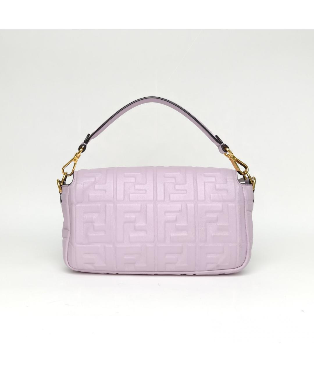 FENDI Фиолетовая кожаная сумка через плечо, фото 4