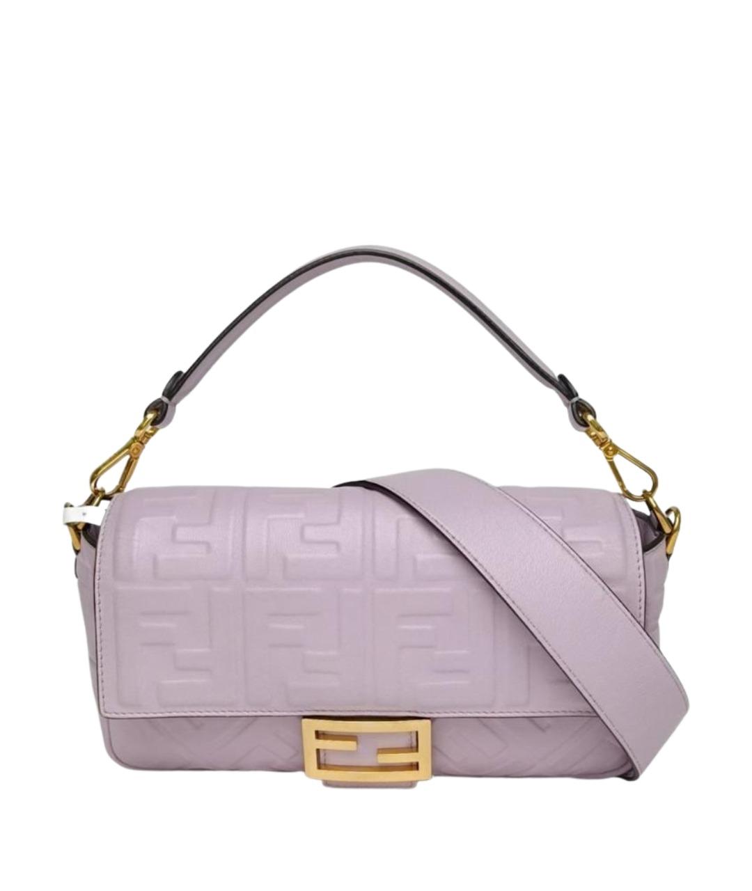 FENDI Фиолетовая кожаная сумка через плечо, фото 1