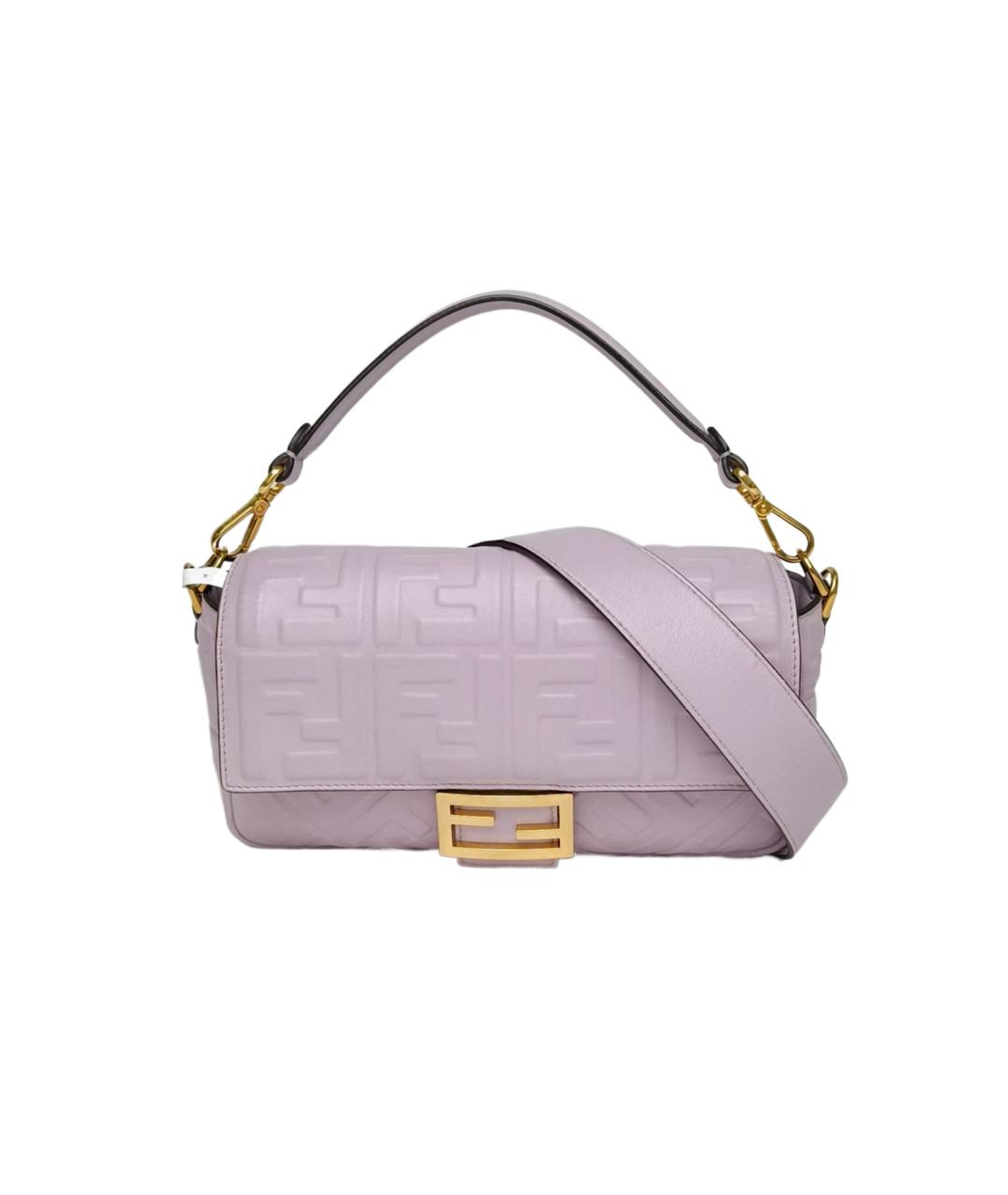 FENDI Фиолетовая кожаная сумка через плечо, фото 10