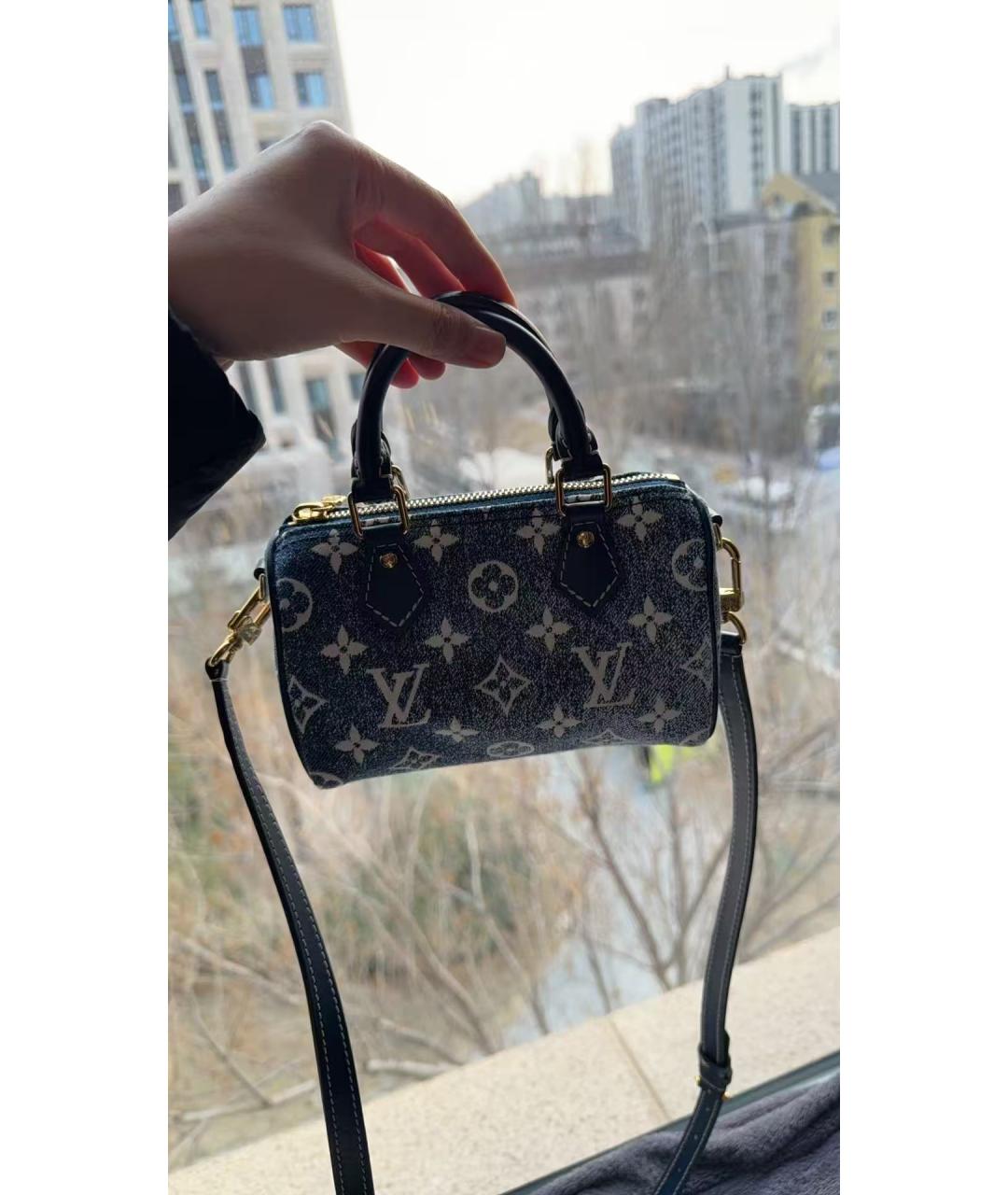 LOUIS VUITTON Деним сумка с короткими ручками, фото 9