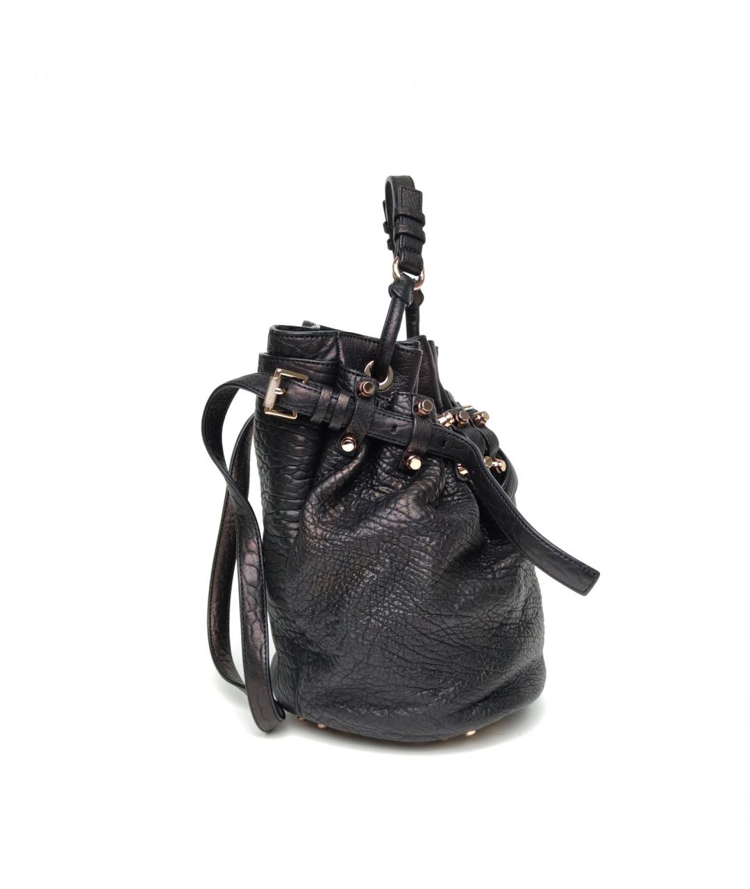 ALEXANDER WANG Черная кожаная сумка с короткими ручками, фото 5