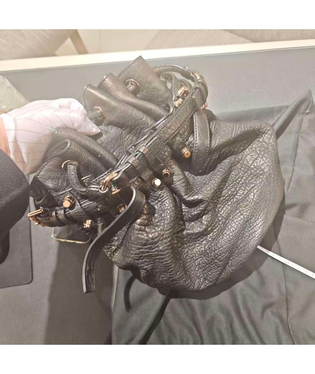 ALEXANDER WANG Черная кожаная сумка с короткими ручками, фото 8