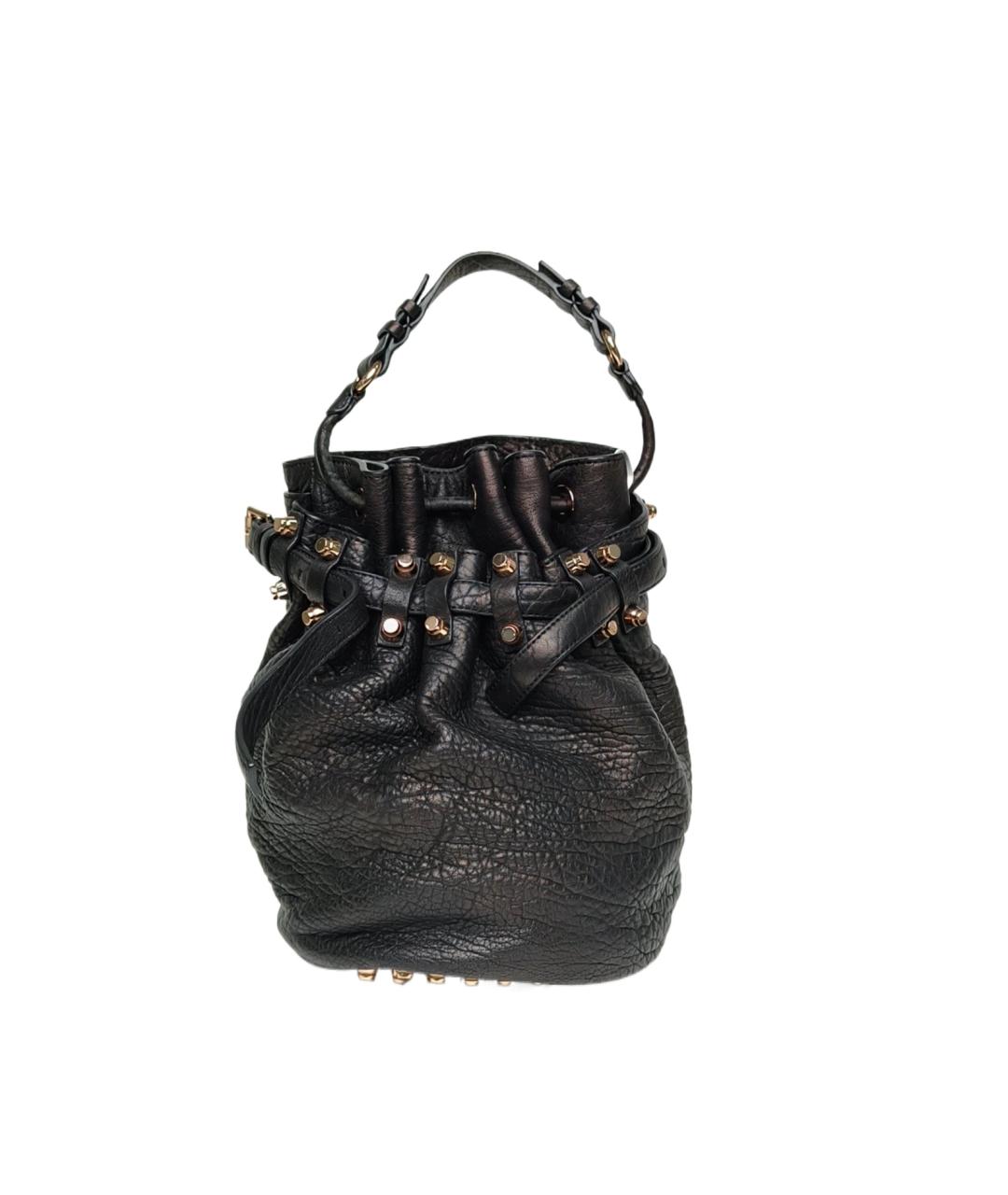 ALEXANDER WANG Черная кожаная сумка с короткими ручками, фото 10