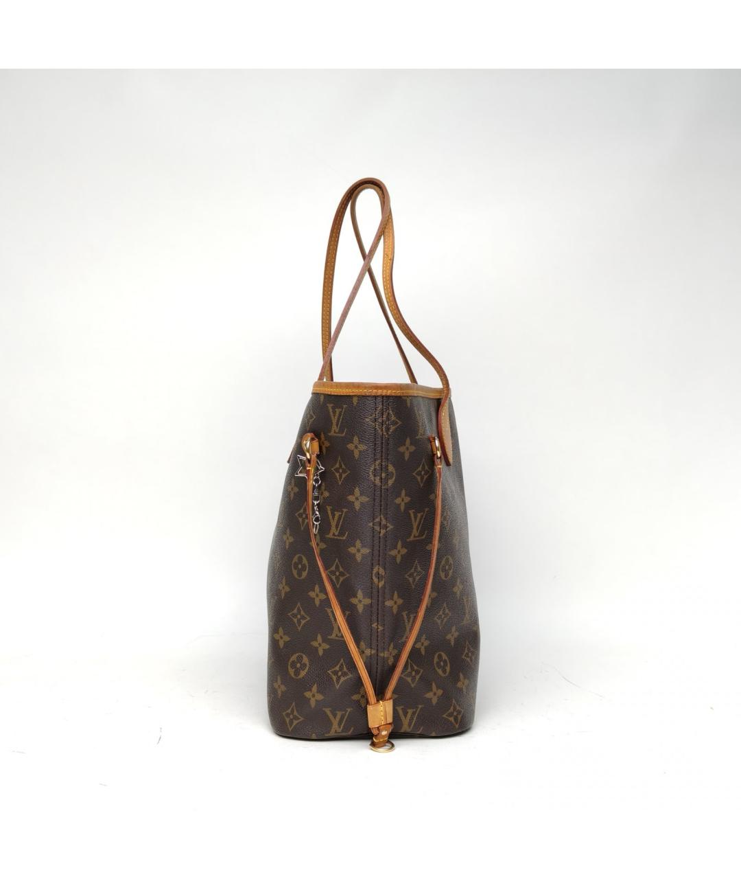 LOUIS VUITTON Коричневая кожаная сумка тоут, фото 5