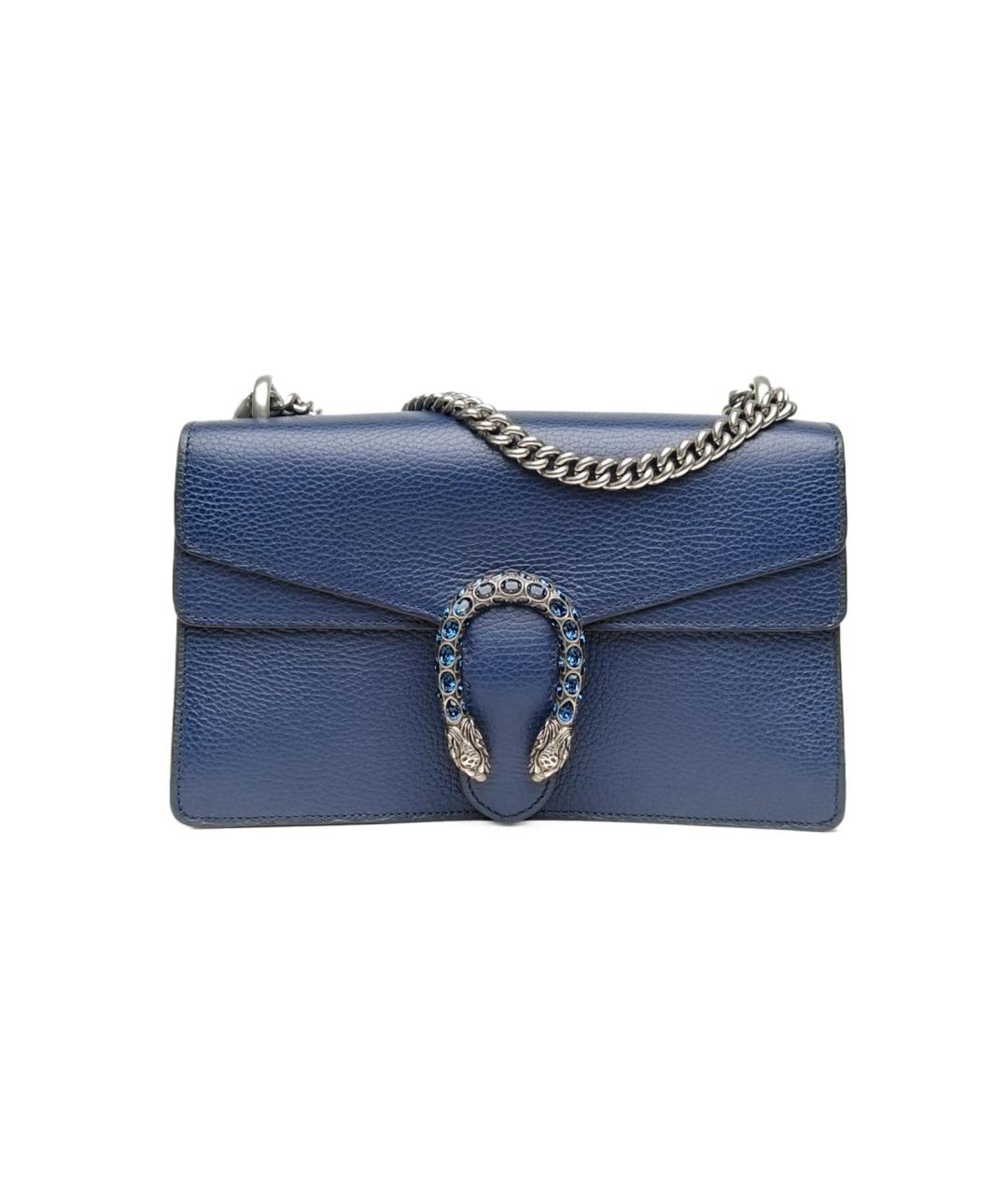 GUCCI Синяя кожаная сумка через плечо, фото 10