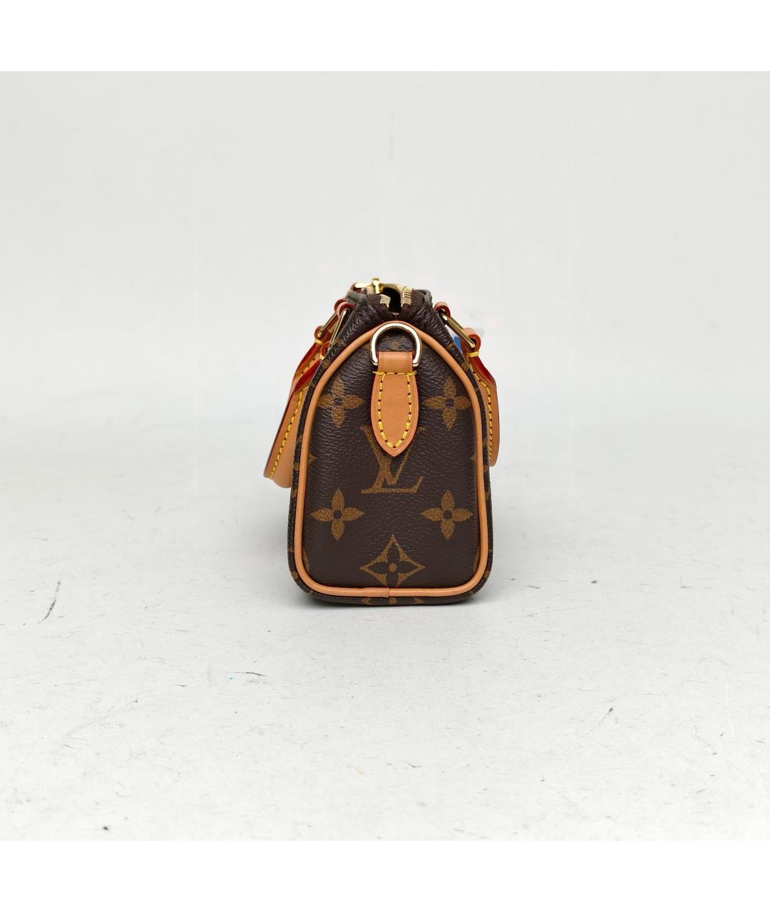 LOUIS VUITTON Коричневая кожаная сумка через плечо, фото 3