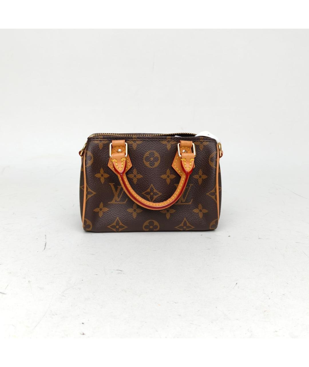 LOUIS VUITTON Коричневая кожаная сумка через плечо, фото 4