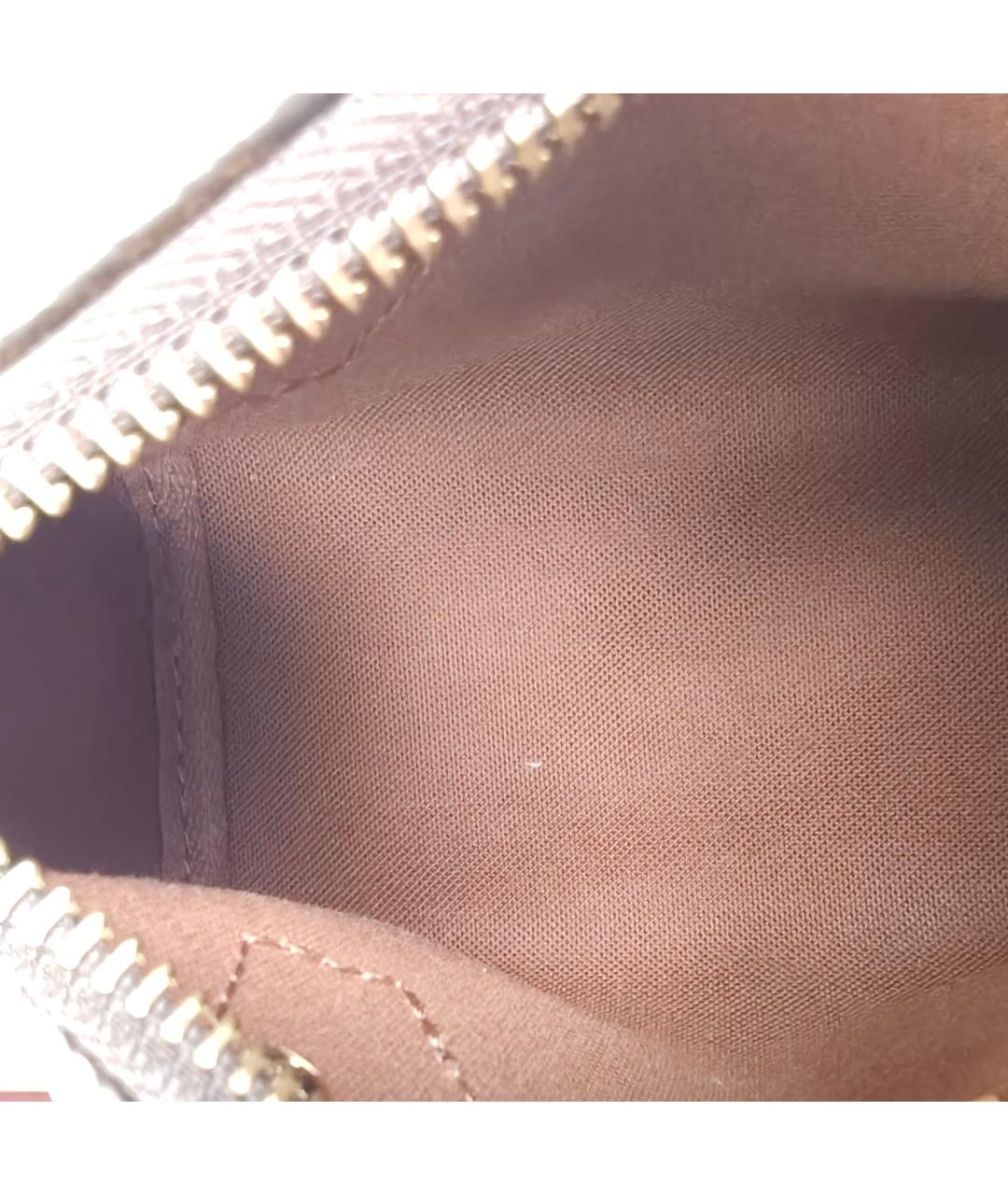 LOUIS VUITTON Коричневая кожаная сумка через плечо, фото 7