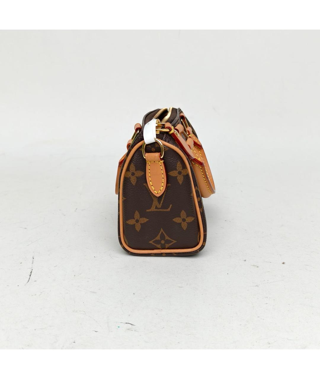 LOUIS VUITTON Коричневая кожаная сумка через плечо, фото 5