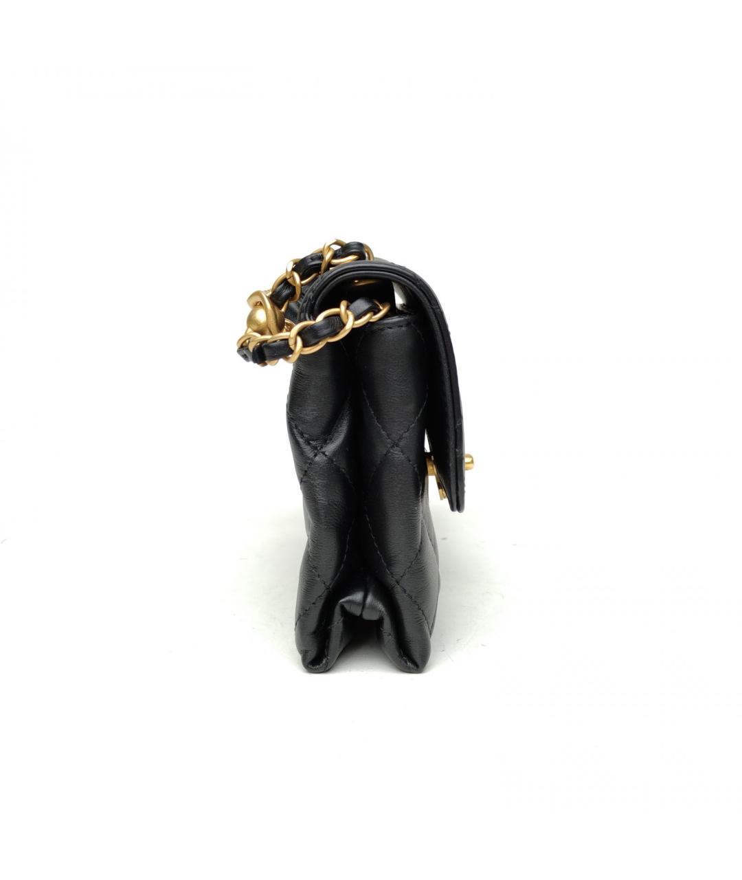 CHANEL Черная кожаная сумка через плечо, фото 5