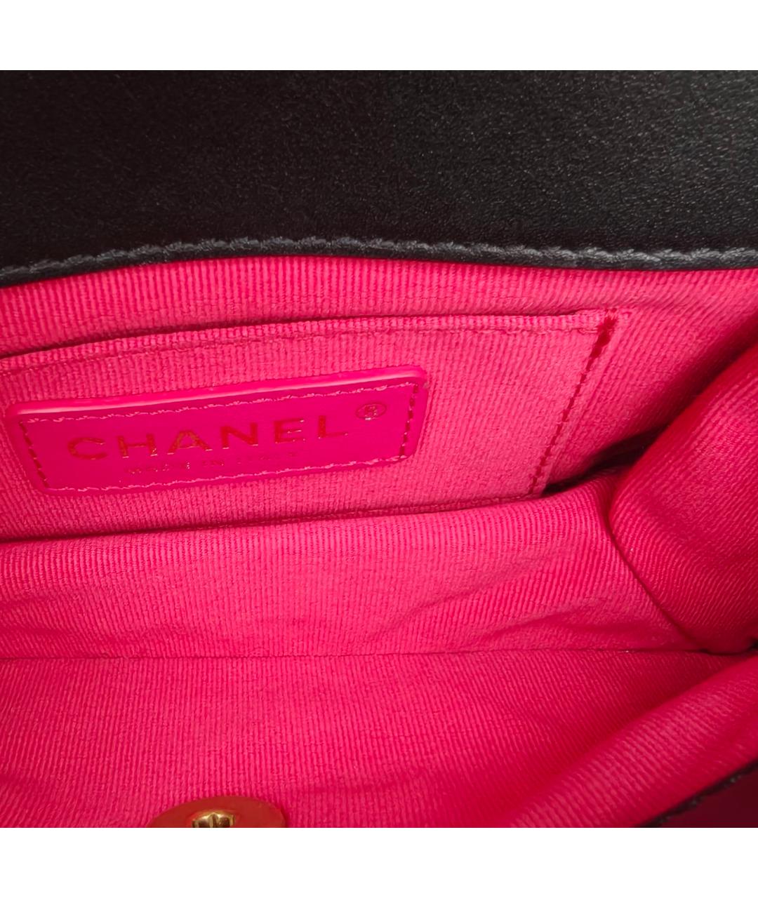 CHANEL Черная кожаная сумка через плечо, фото 7