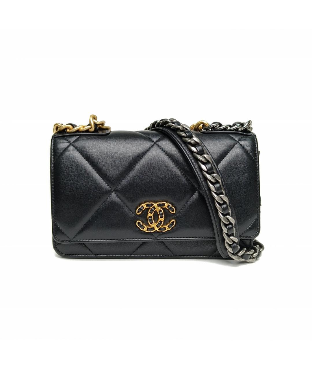 CHANEL Черная кожаная сумка через плечо, фото 8