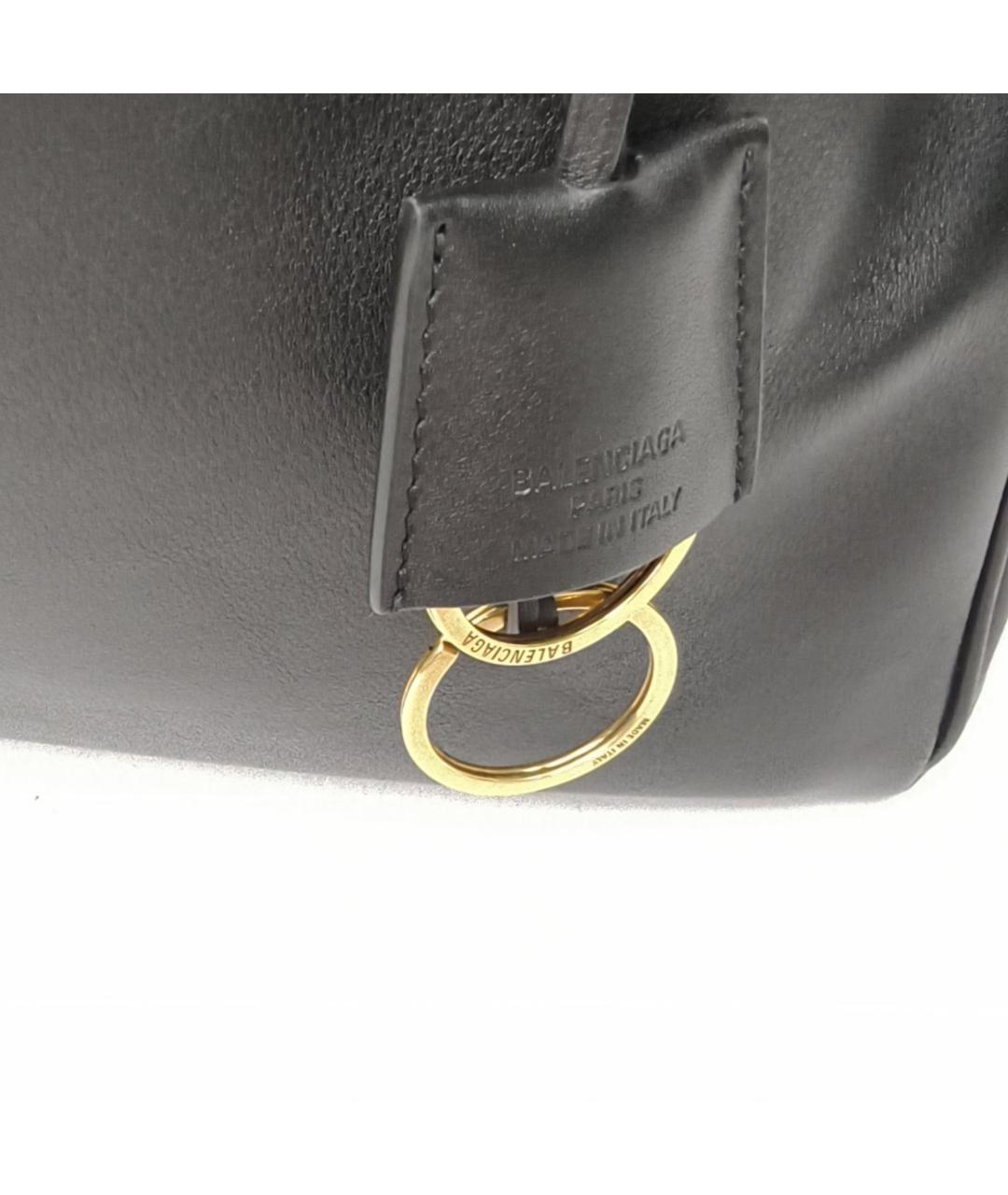 BALENCIAGA Черная кожаная сумка через плечо, фото 8