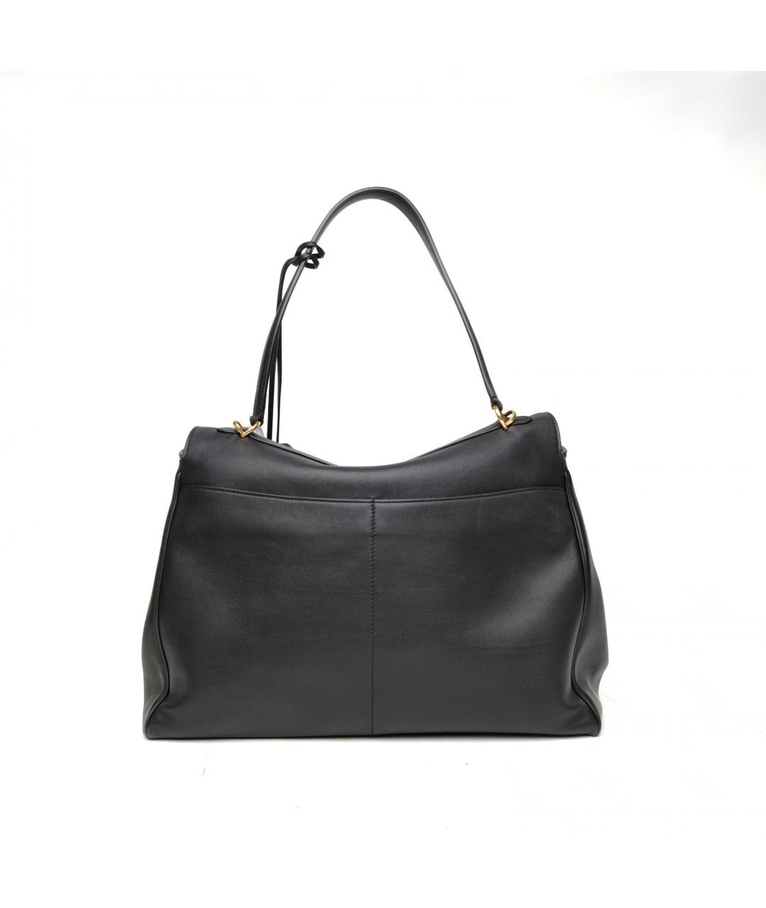 BALENCIAGA Черная кожаная сумка через плечо, фото 4