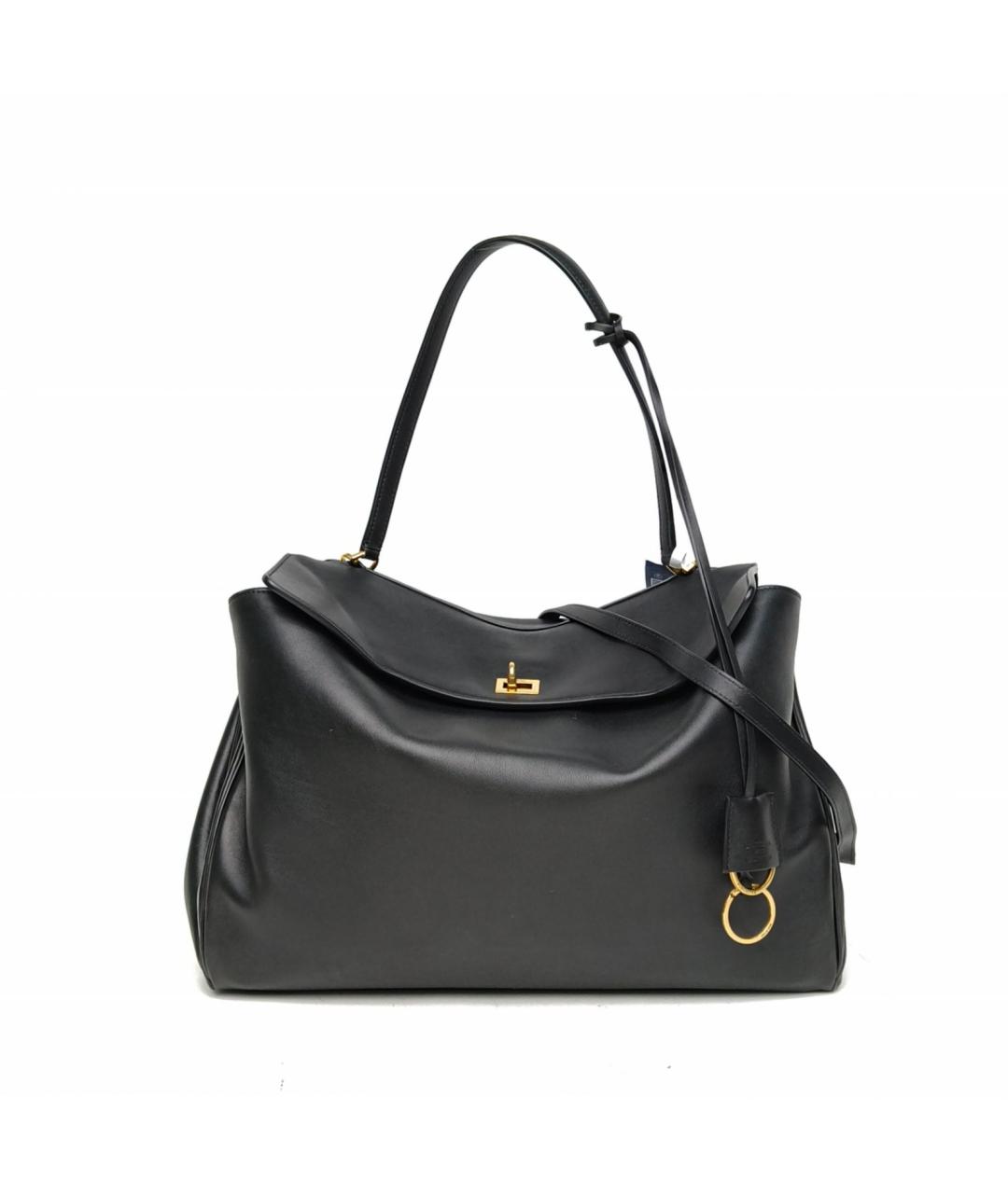 BALENCIAGA Черная кожаная сумка через плечо, фото 2