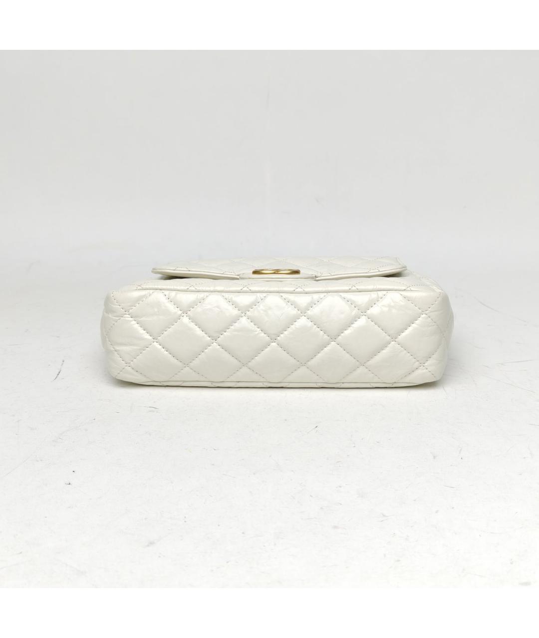 CHANEL Белая кожаная сумка через плечо, фото 6