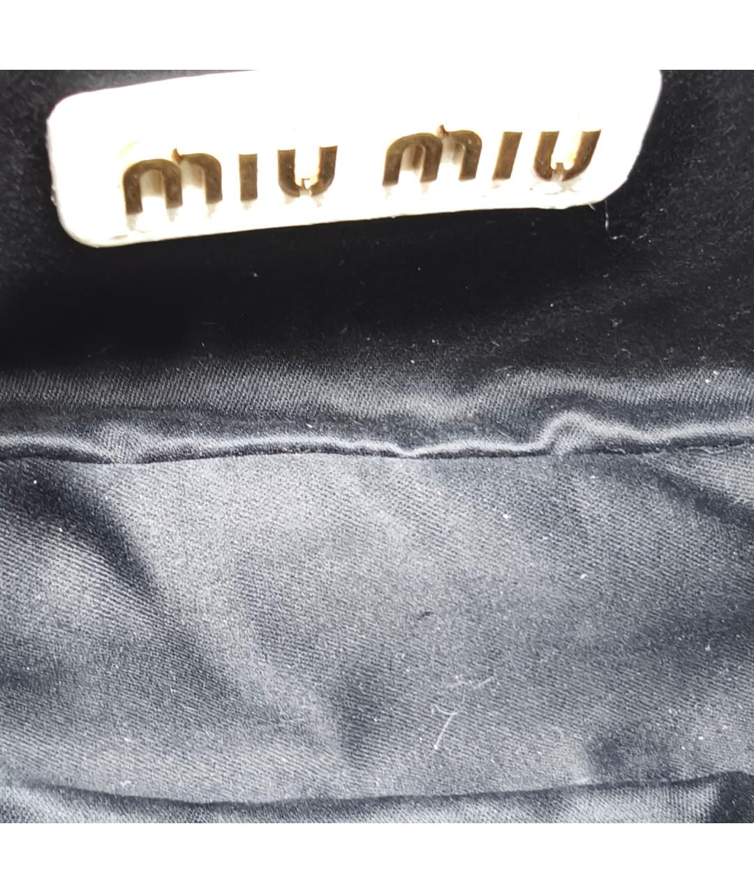 MIU MIU Белая кожаная сумка с короткими ручками, фото 3