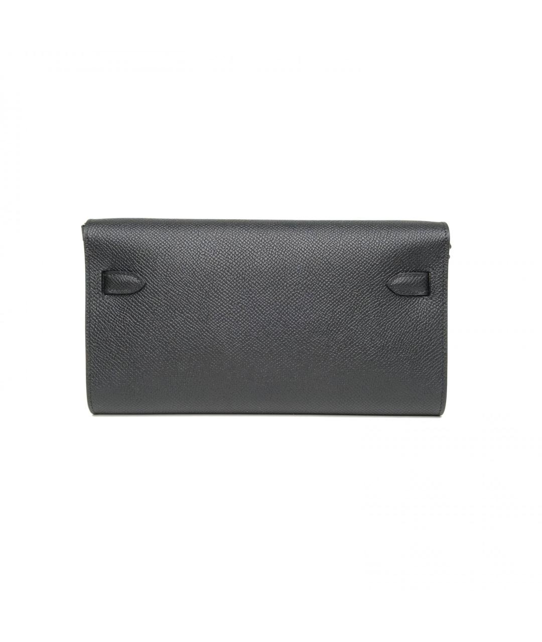 HERMES Черная кожаная сумка через плечо, фото 4