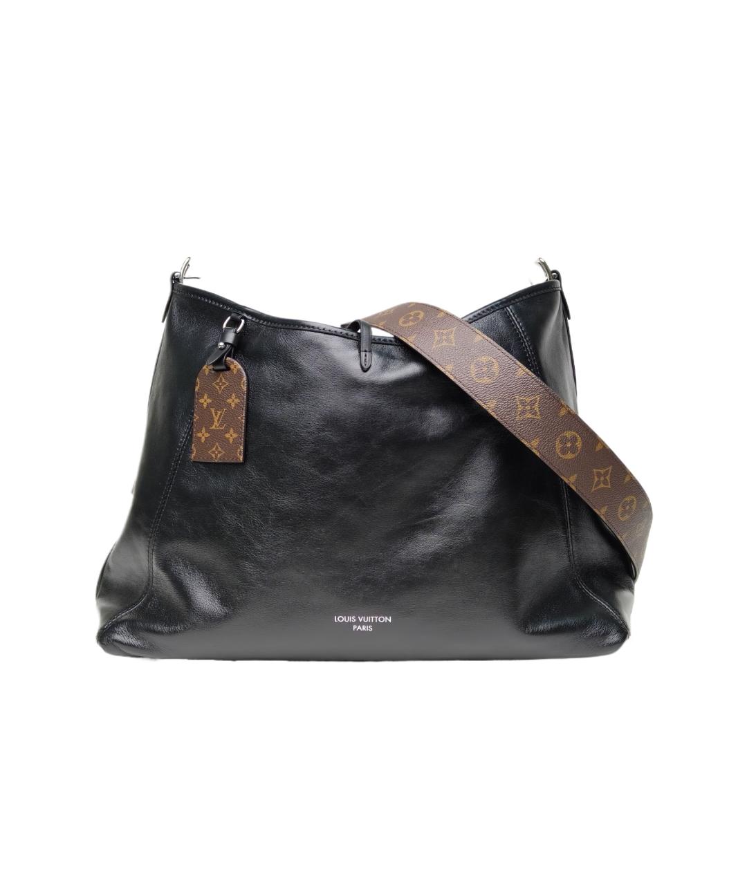 LOUIS VUITTON Черная кожаная сумка через плечо, фото 10