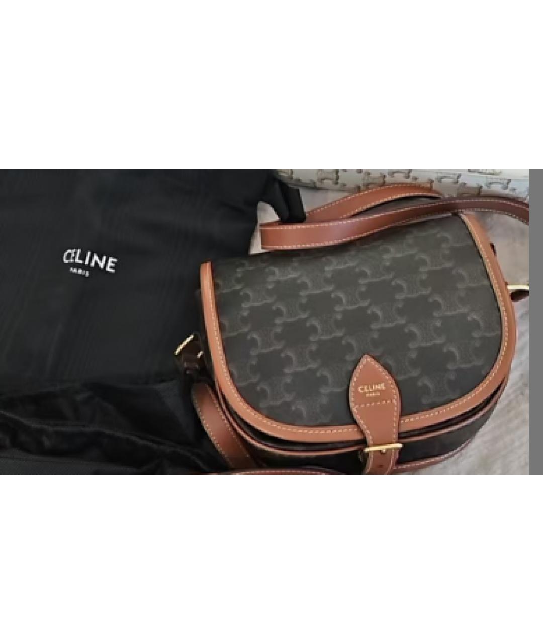 CELINE Коричневая сумка через плечо, фото 8