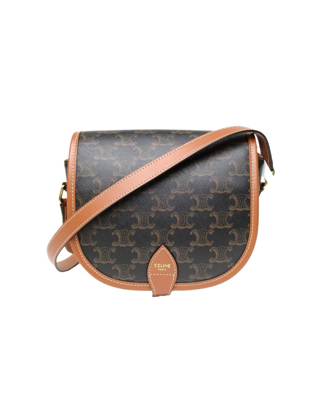 CELINE Коричневая сумка через плечо, фото 9