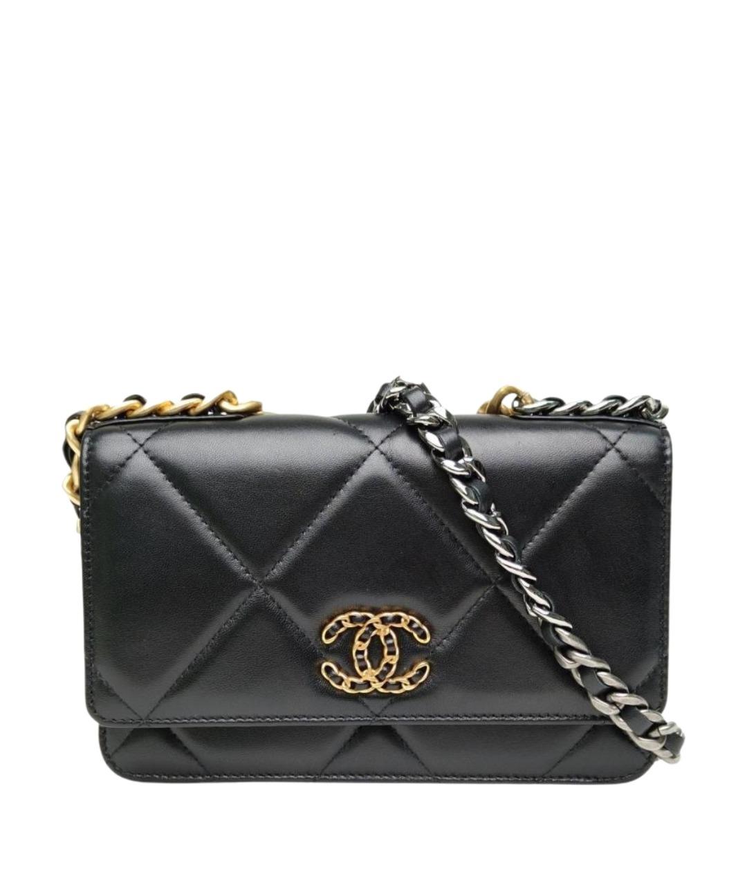 CHANEL Черная кожаная сумка через плечо, фото 1