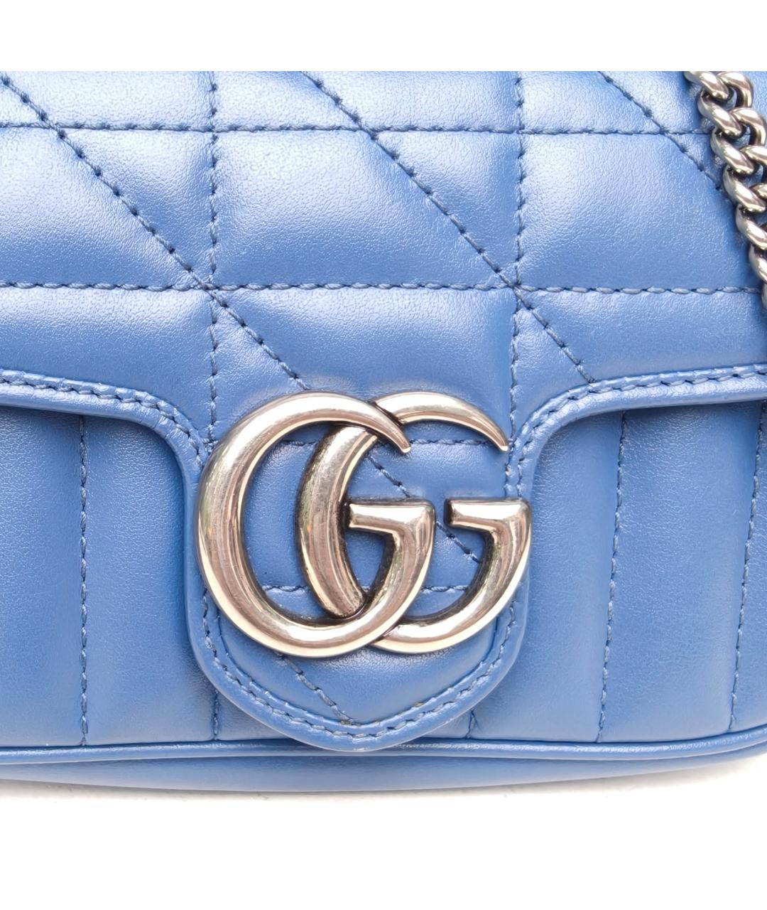 GUCCI Синяя кожаная сумка через плечо, фото 7