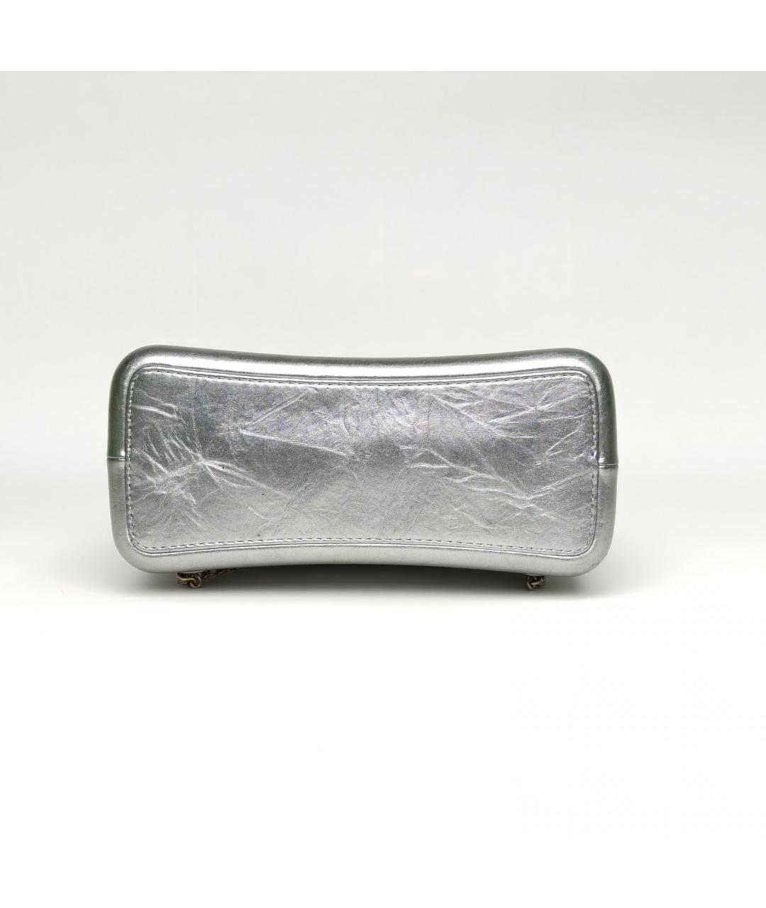 CHANEL Серебрянный кожаный рюкзак, фото 6