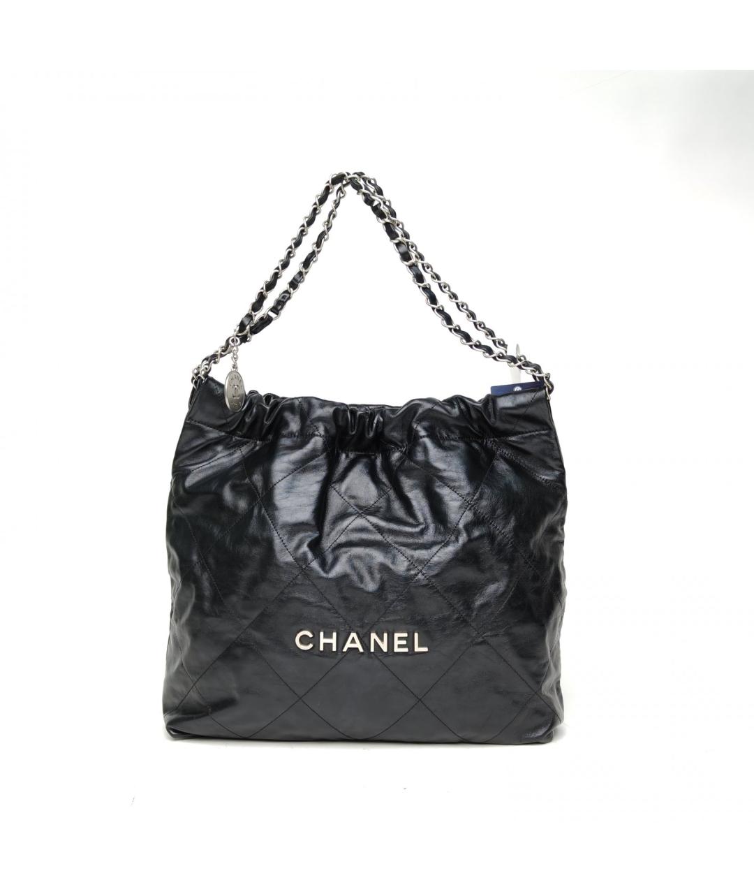 CHANEL Черная кожаная сумка тоут, фото 2