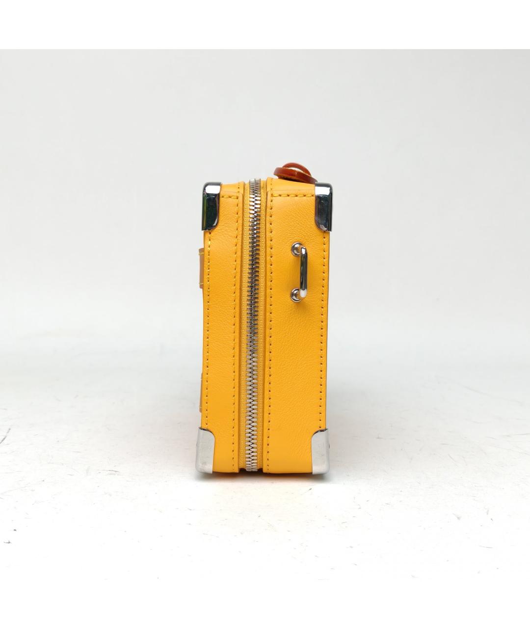 LOUIS VUITTON Желтая кожаная сумка через плечо, фото 3