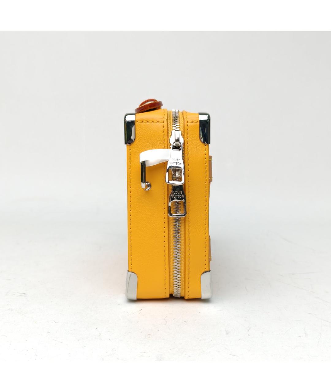 LOUIS VUITTON Желтая кожаная сумка через плечо, фото 5