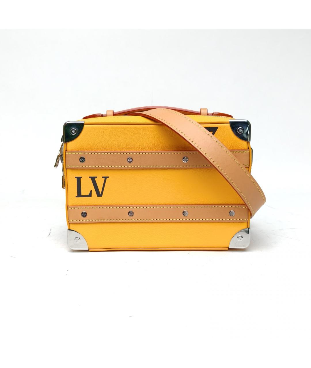 LOUIS VUITTON Желтая кожаная сумка через плечо, фото 2