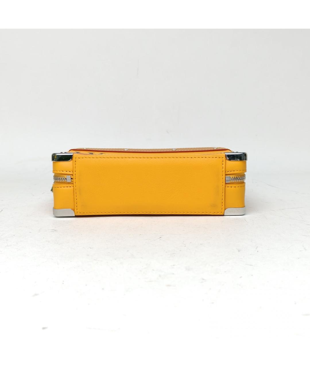 LOUIS VUITTON Желтая кожаная сумка через плечо, фото 6