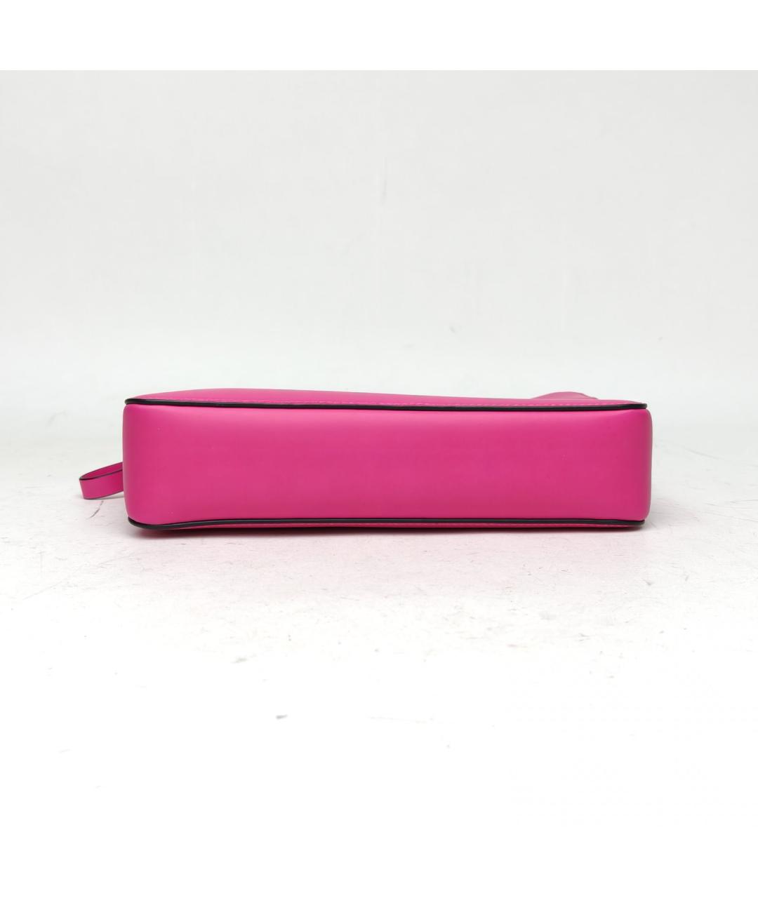 VALENTINO Фуксия кожаная сумка через плечо, фото 6