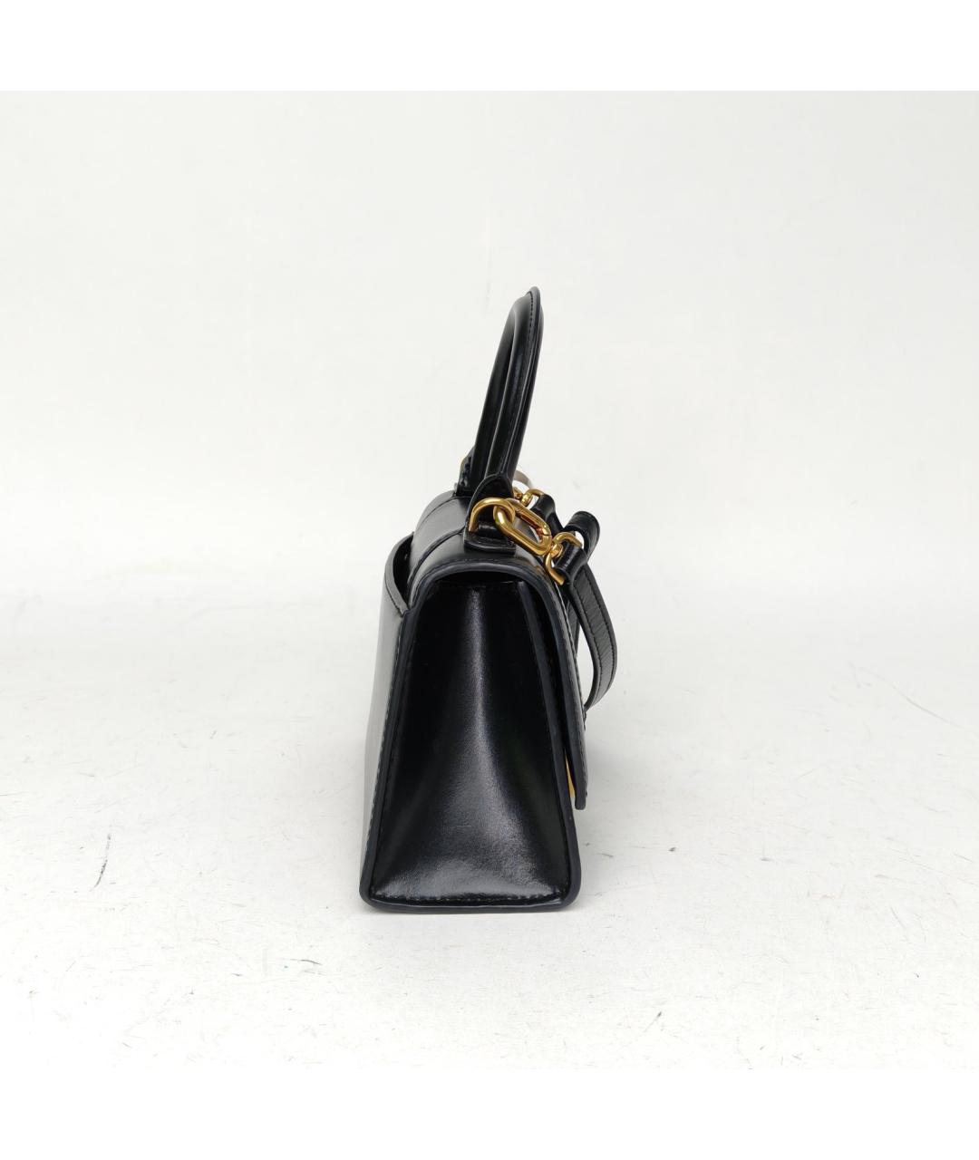 BALENCIAGA Черная кожаная сумка с короткими ручками, фото 3