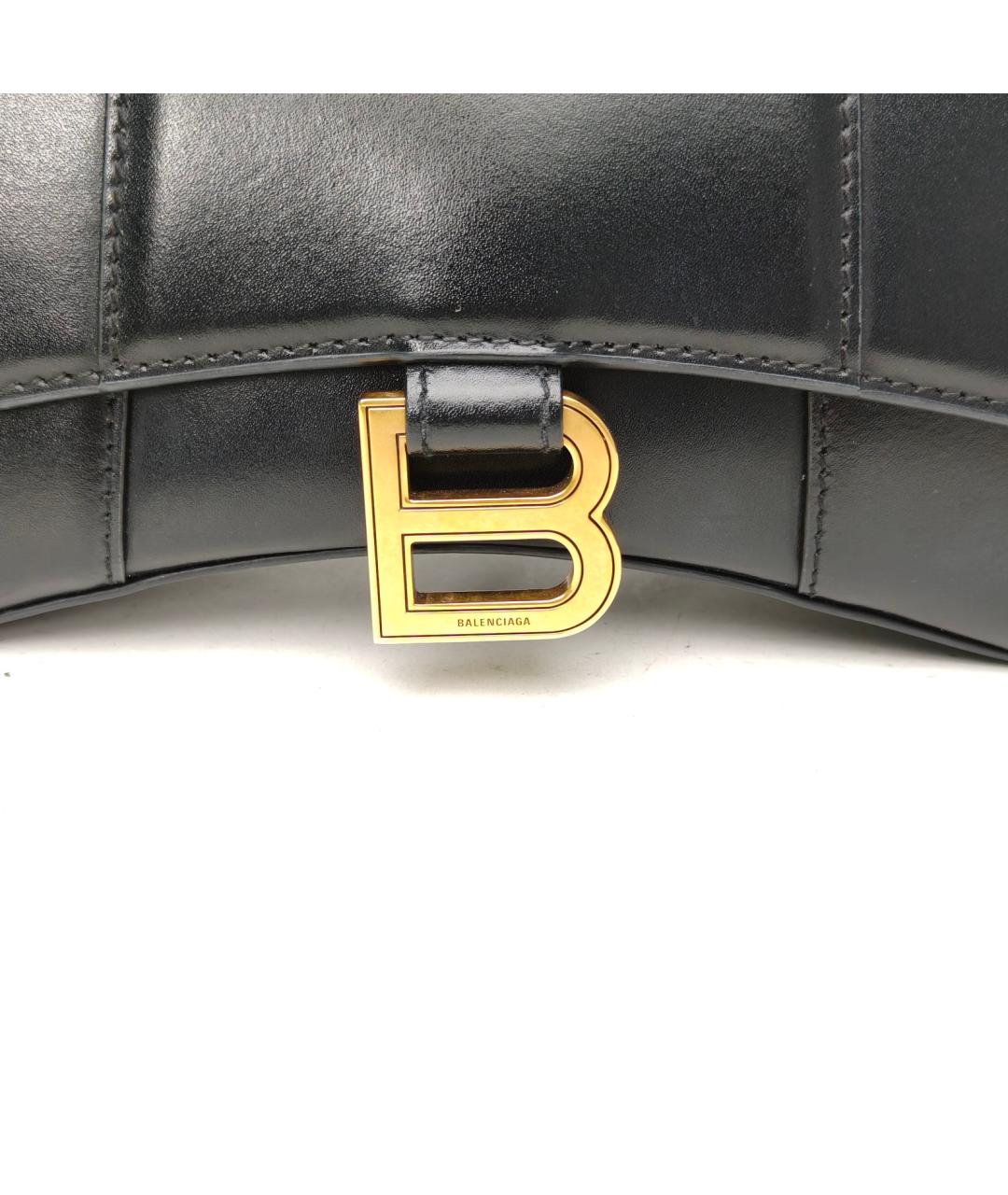 BALENCIAGA Черная кожаная сумка с короткими ручками, фото 7