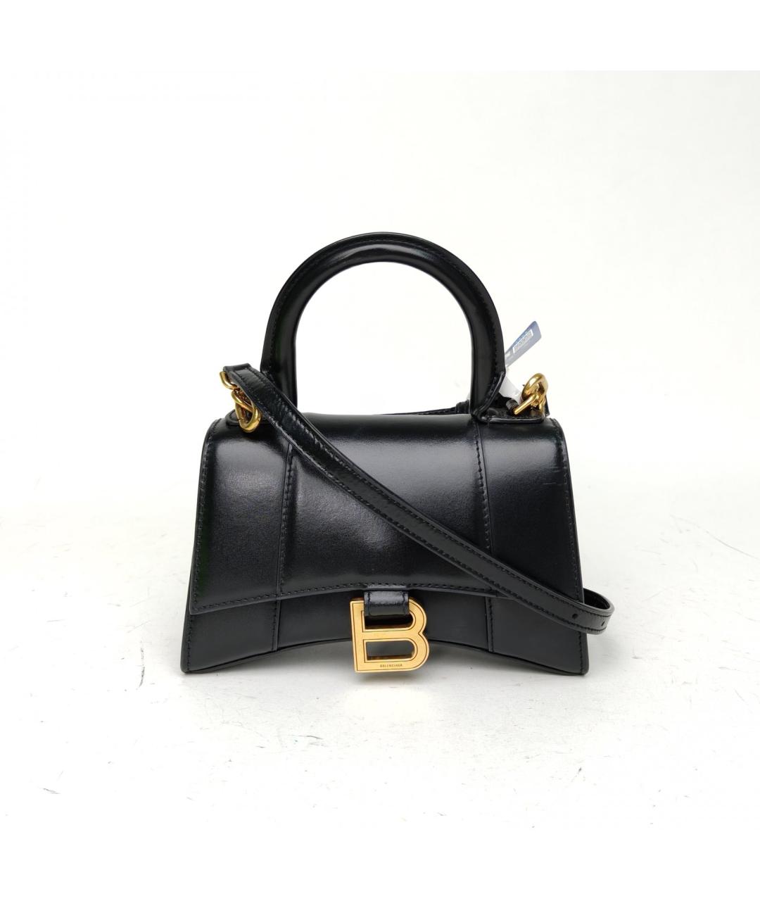 BALENCIAGA Черная кожаная сумка с короткими ручками, фото 2