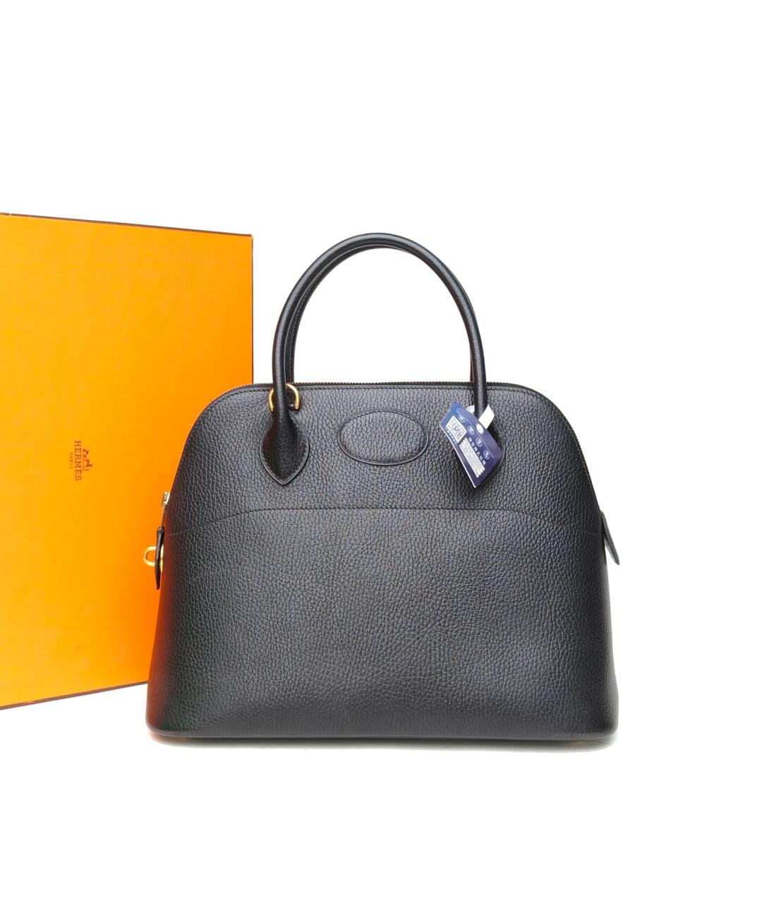 HERMES Черная сумка с короткими ручками, фото 8