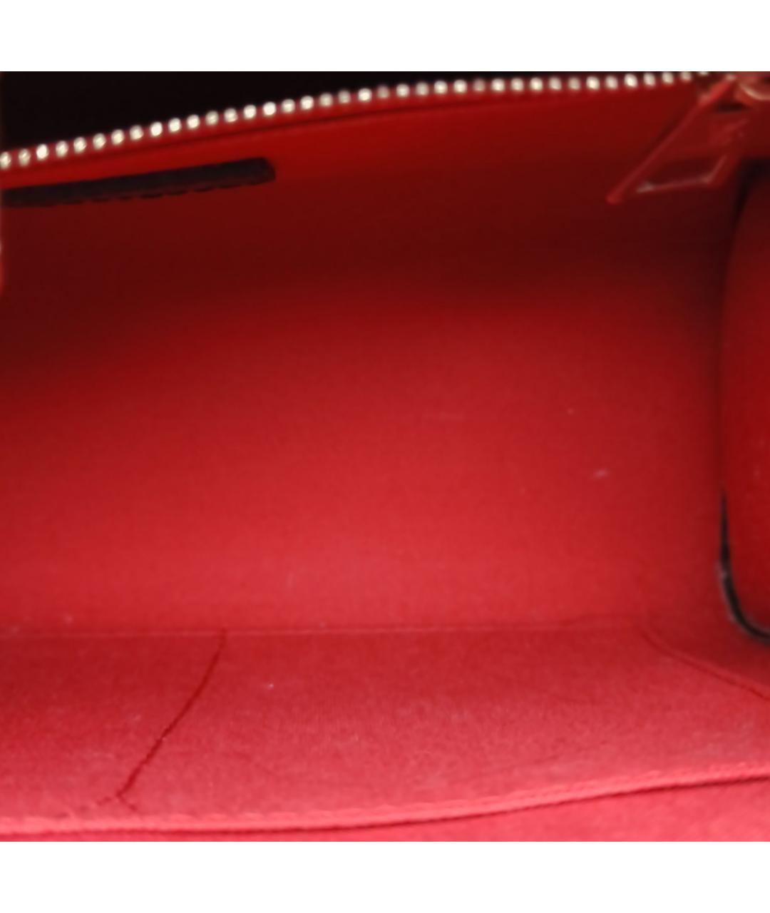 LOUIS VUITTON Коричневая кожаная сумка с короткими ручками, фото 7