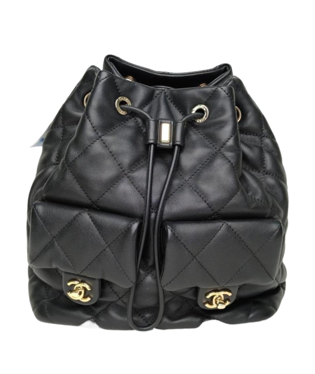 CHANEL Черный кожаный рюкзак, фото 1