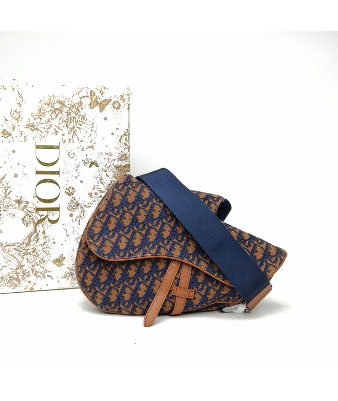 CHRISTIAN DIOR Оранжевая жаккардовая сумка через плечо, фото 8