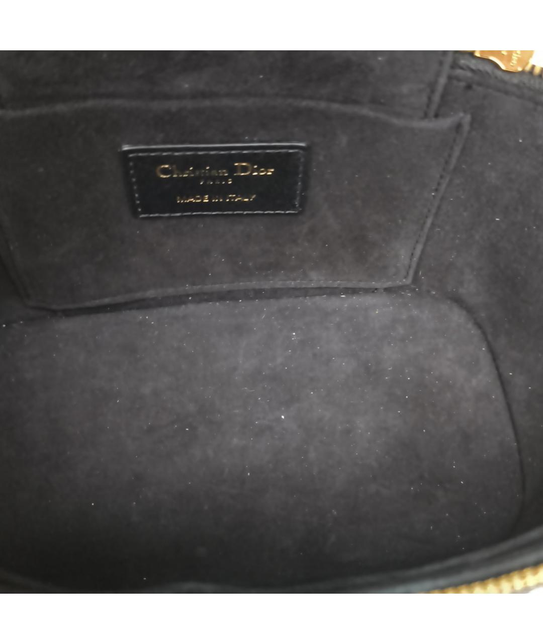 CHRISTIAN DIOR Черная кожаная сумка с короткими ручками, фото 7
