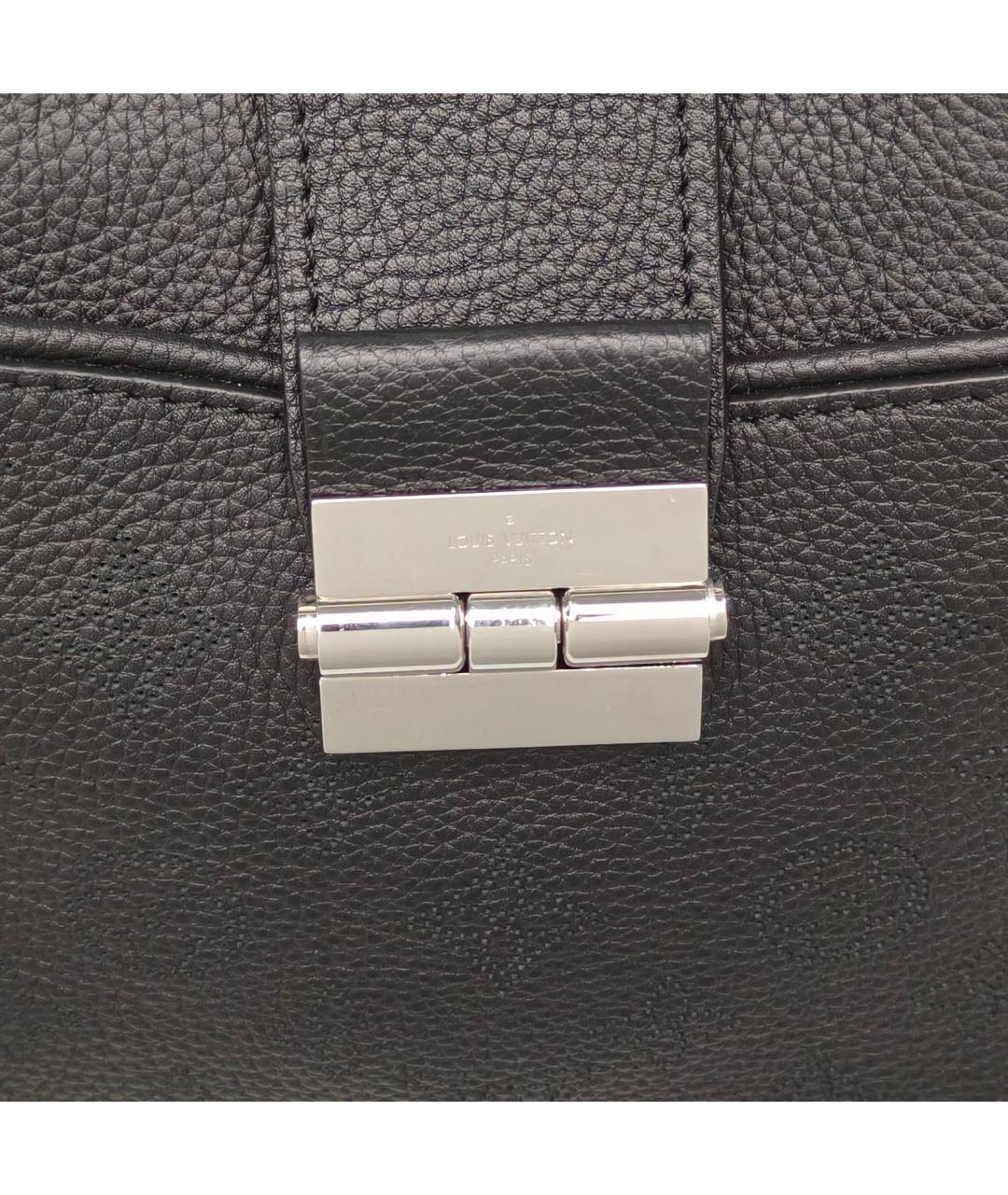 LOUIS VUITTON Черная кожаная сумка через плечо, фото 7