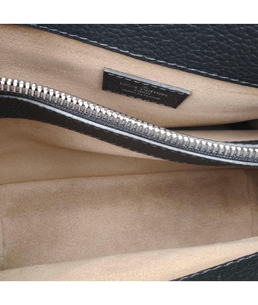 LOUIS VUITTON Черная кожаная сумка через плечо, фото 8