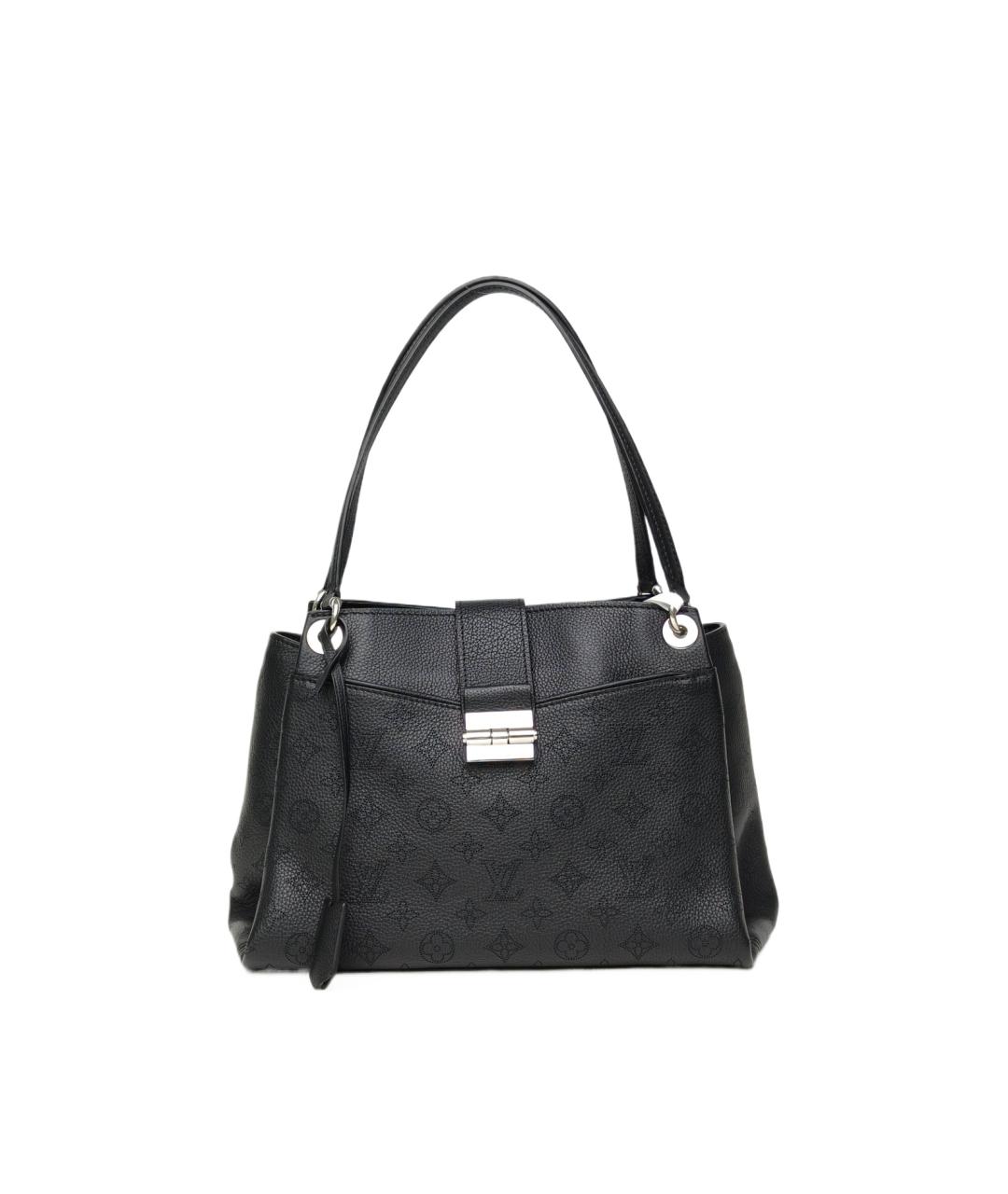 LOUIS VUITTON Черная кожаная сумка через плечо, фото 9