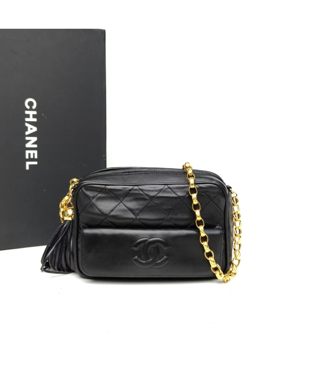 CHANEL Черная сумка через плечо, фото 9