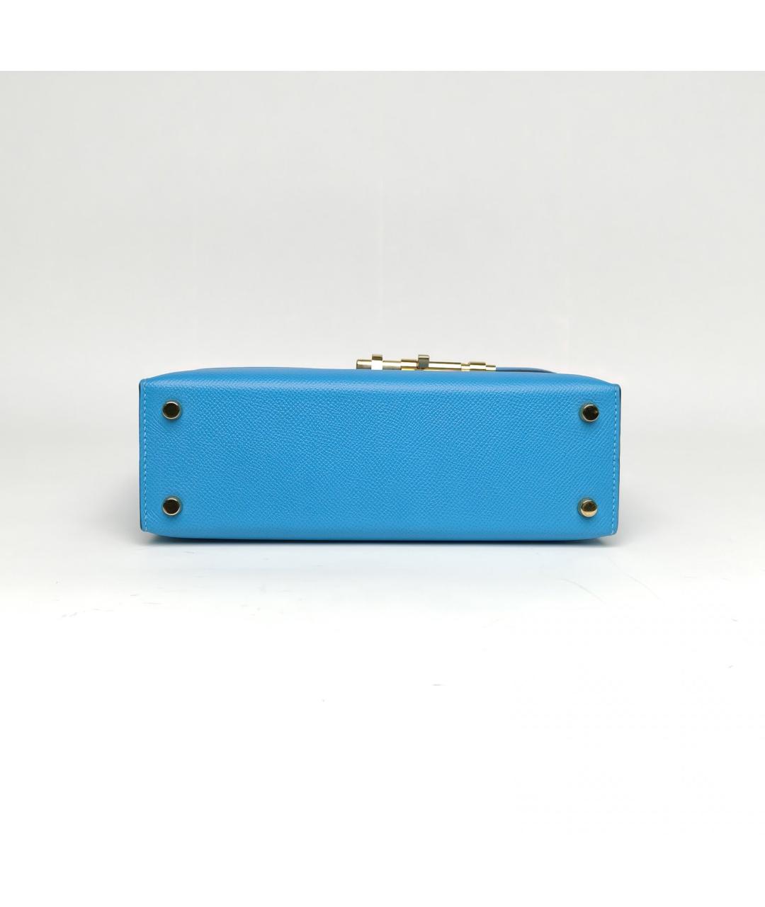 HERMES Синяя кожаная сумка через плечо, фото 2
