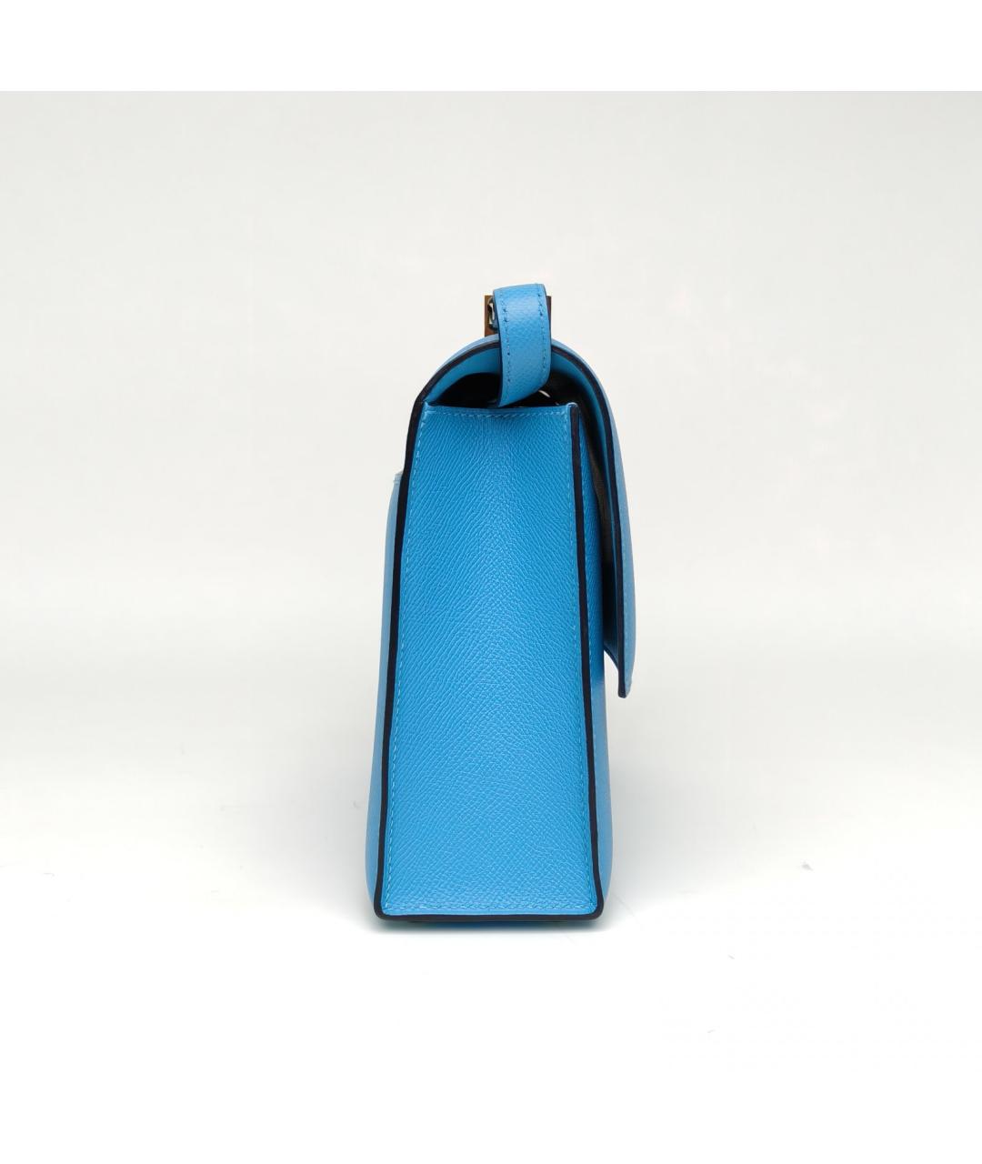 HERMES Синяя кожаная сумка через плечо, фото 8